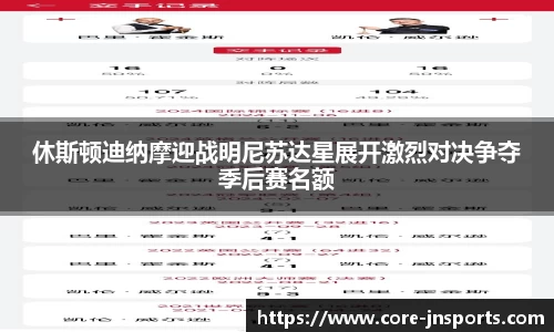 休斯顿迪纳摩迎战明尼苏达星展开激烈对决争夺季后赛名额